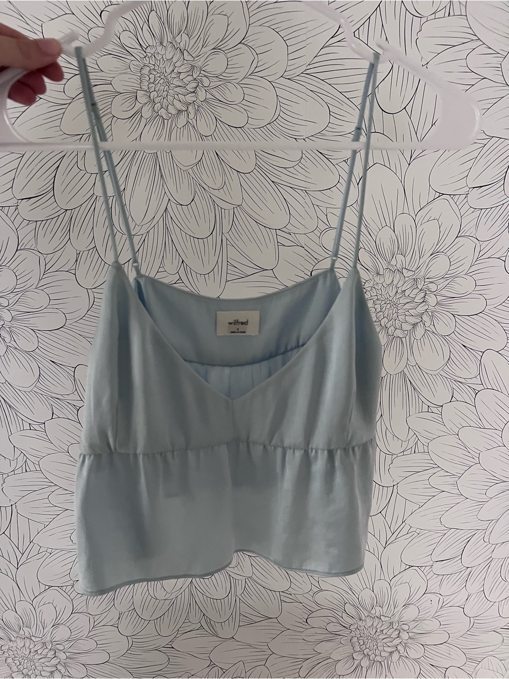 Wilfred Light Blue Satin Camisole Tank Top